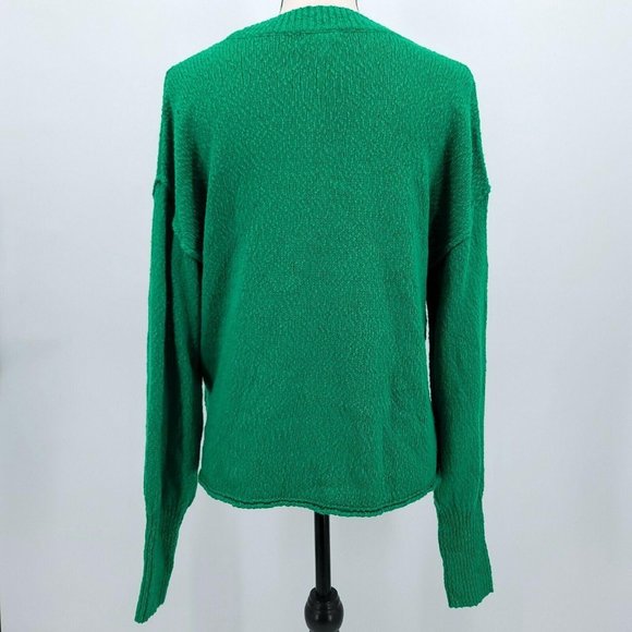 ^ Abound Drop Shoulder Knit Sweater - Green - Large - Picture 5 of 10